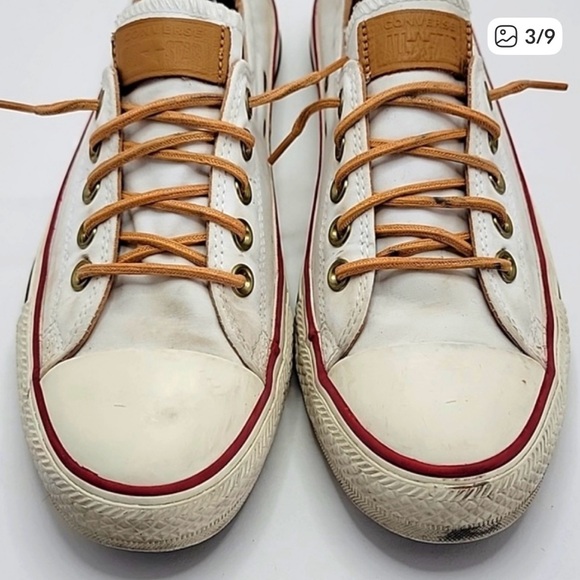 Converse | All-Star Chuck Taylor's distressed white slip-on sneakers | WMS 11 - Picture 3 of 5